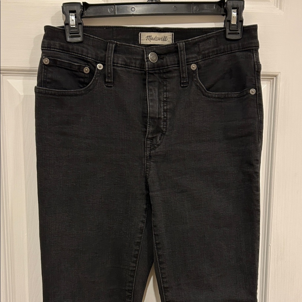 Madewell Cali Demi Boot Black Jeans, 26